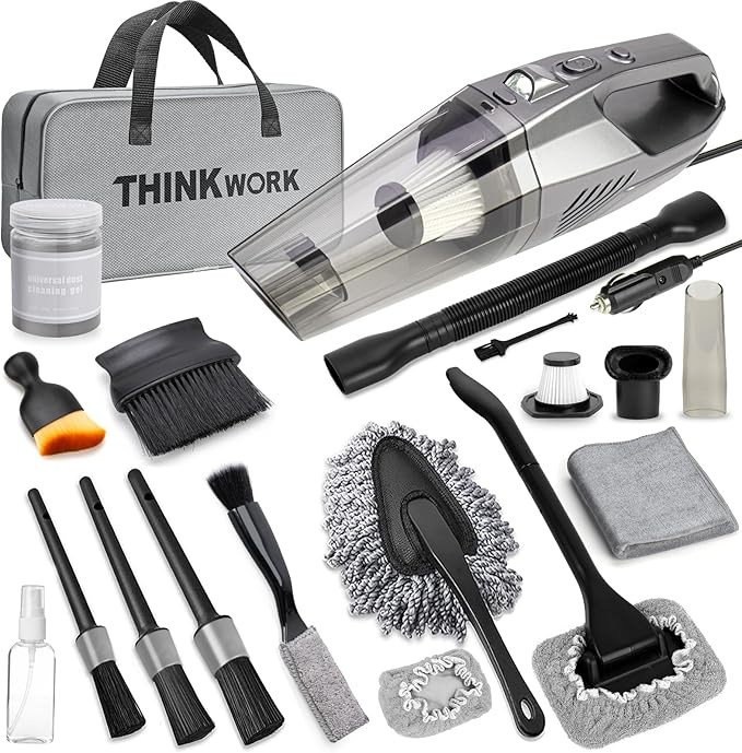 THINKWORK Car Cleaning Kit, Car Vacuum Kit, Gray Car Interior Detailing Kit with 8000PA High Powe... | Amazon (US)