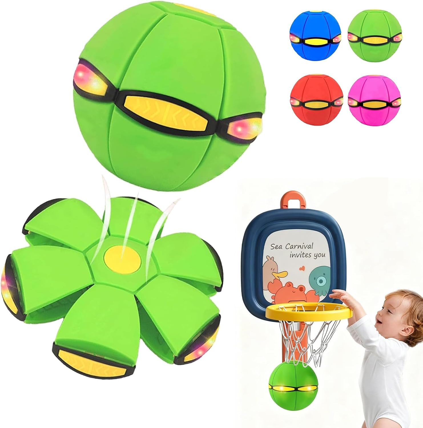 2026 Upgraded Children's Bouncing Ball, Magic Ball, Magic Flying Saucer, Bouncy Ball, Parent-Chil... | Amazon (US)