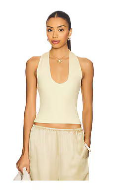 VIR VITA Halter Top in Butter from Revolve.com | Revolve Clothing (Global)
