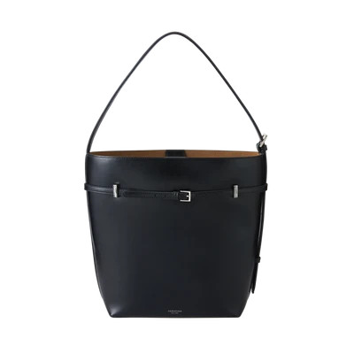 Verafied New York Black Belted Leather Tote Bag - Black Belted Leather Tote Bag | Shop.app