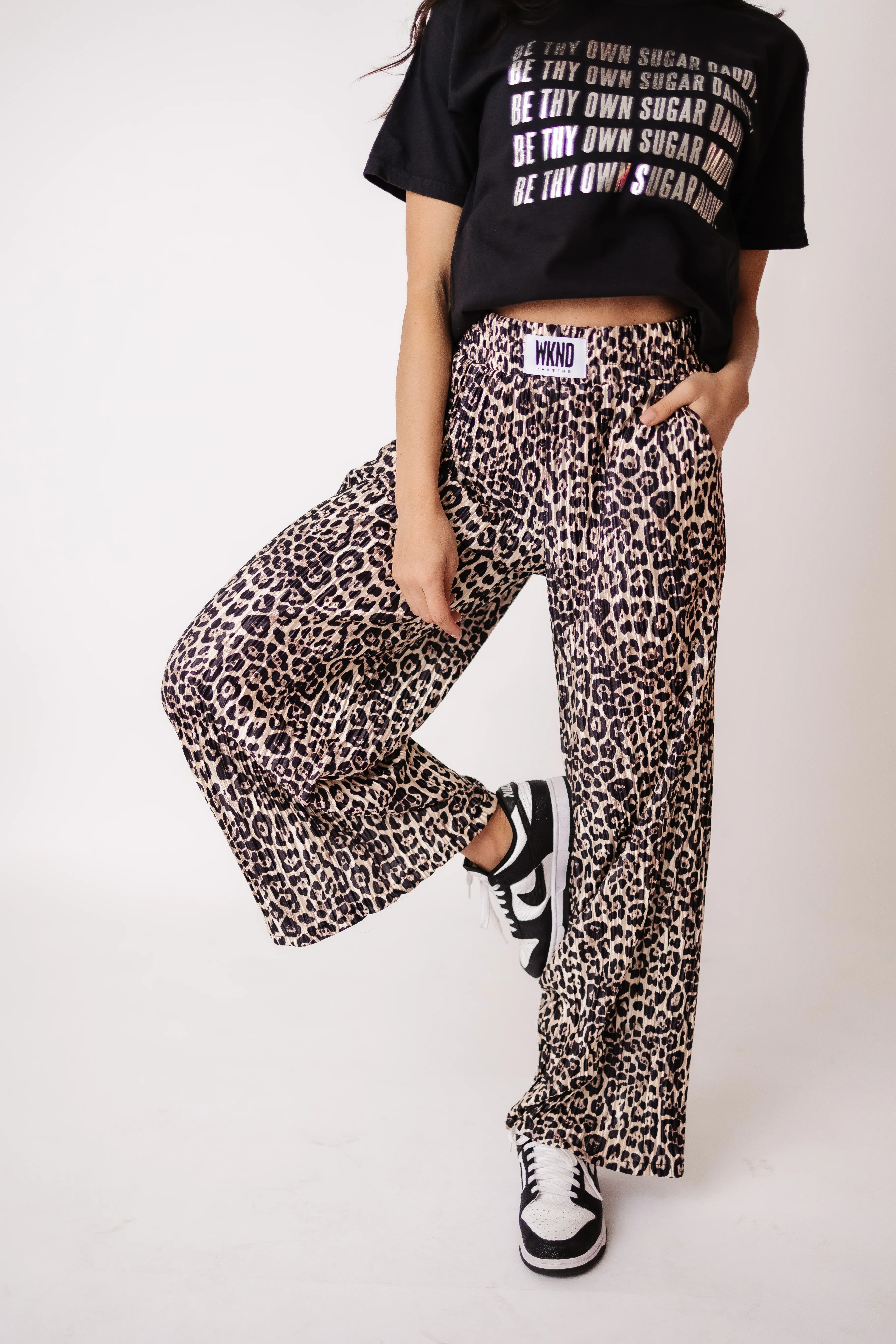 Leopard Plisse Pants | WKNDchasers