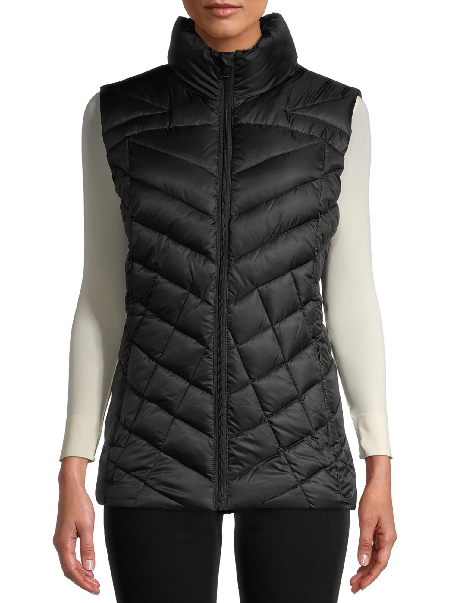 Big Chill Women's Down Chevron Quilted Puffer Vest | Walmart (US)