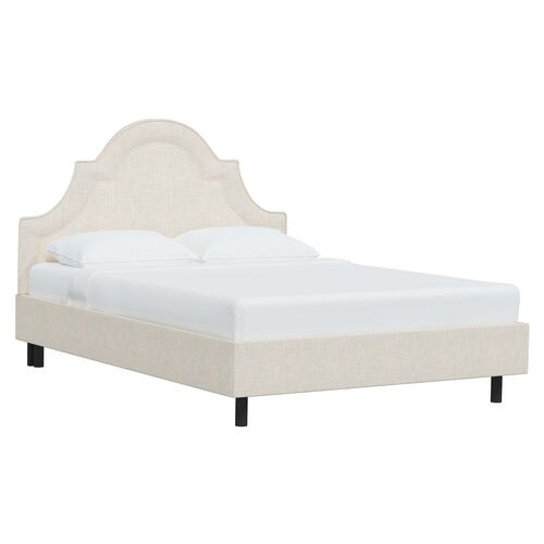 Kennedy Linen Arched Platform Bed | One Kings Lane