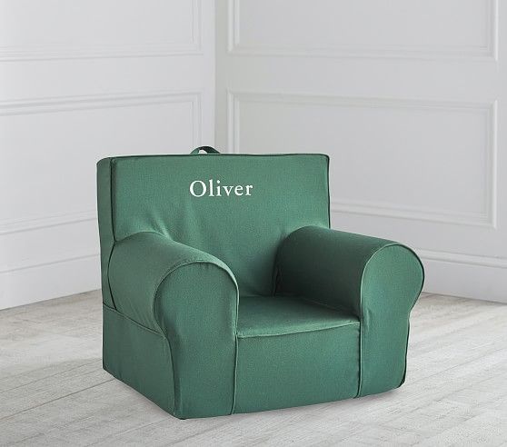 Forest Green Twill Anywhere Chair® | Pottery Barn Kids