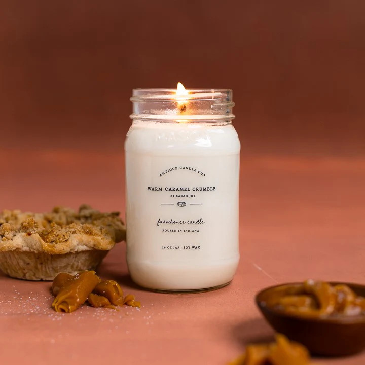 Warm Caramel Crumble by Sarah Joy 16 oz candle - Antique Candle Co.®️ | Antique Candle Co.