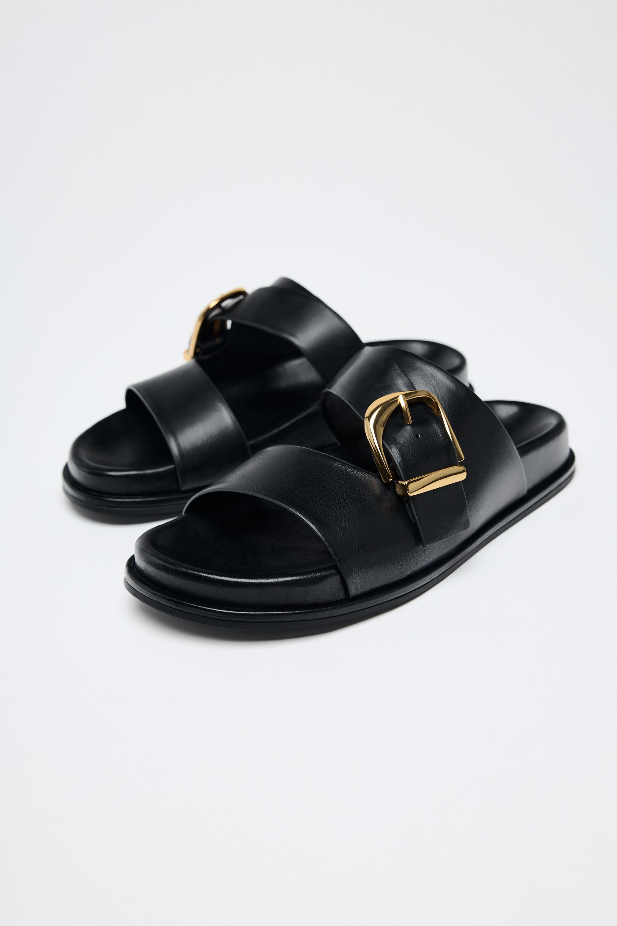 BUCKLE FLAT SANDALS | Zara US