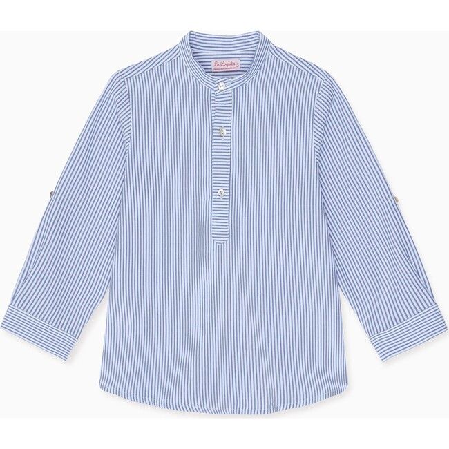 Jazmin Linen Mix Linen Mix Shirt, Light Blue | Maisonette