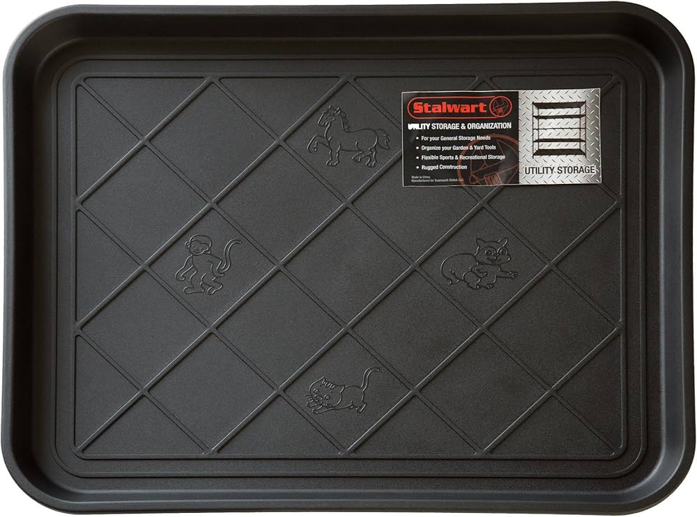 All Weather Boot Tray – Water Resistant Plastic Utility Rubber Shoe Mat – Indoor or Outdoor D... | Amazon (US)