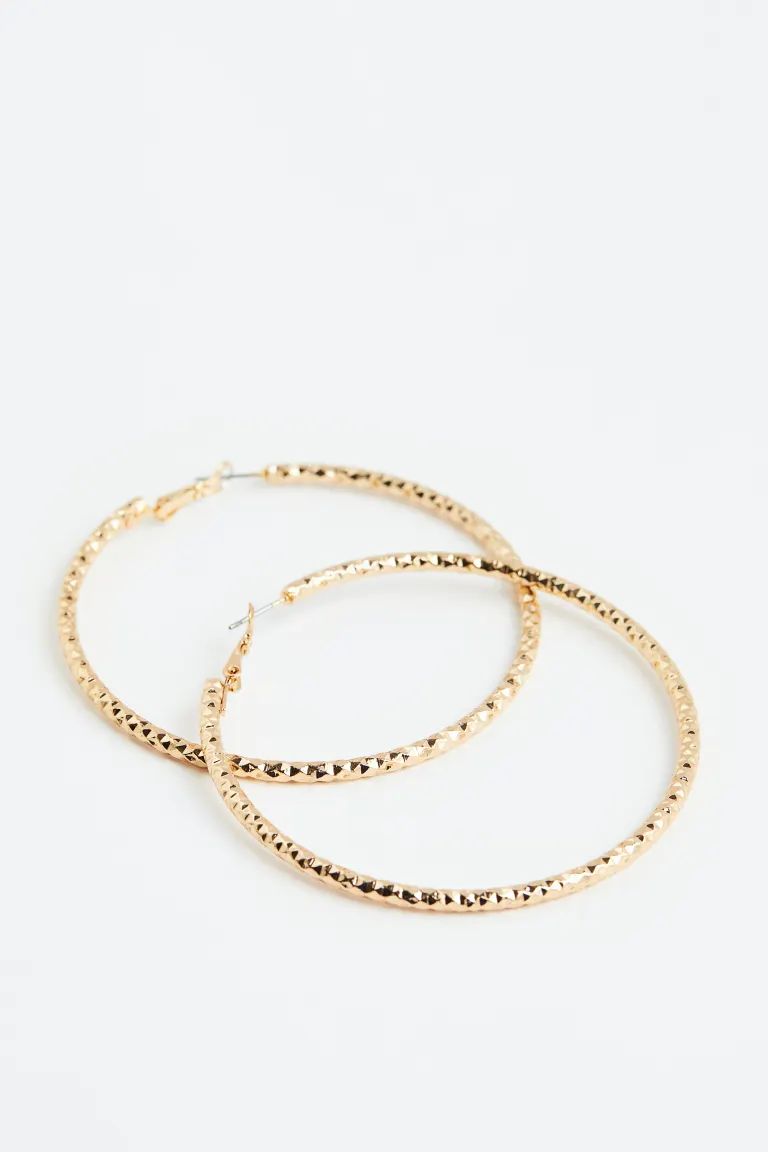 Textured Hoop Earrings | H&M (US + CA)