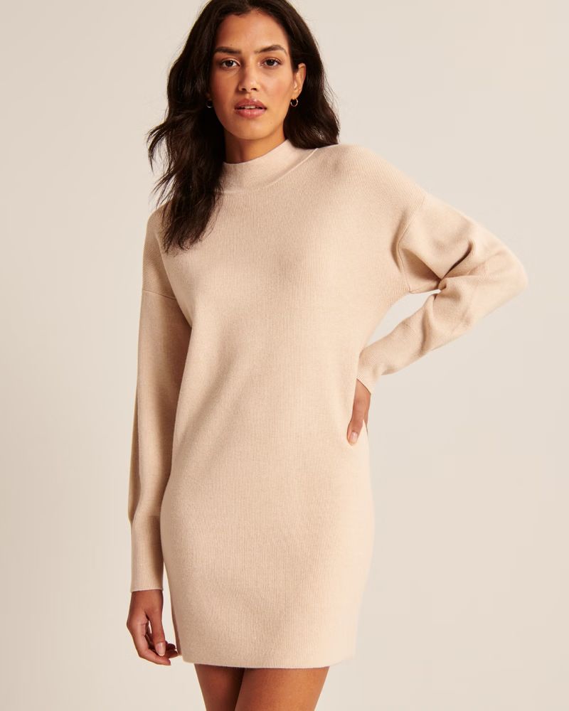 Everyday Mockneck Mini Sweater Dress | Abercrombie & Fitch (US)