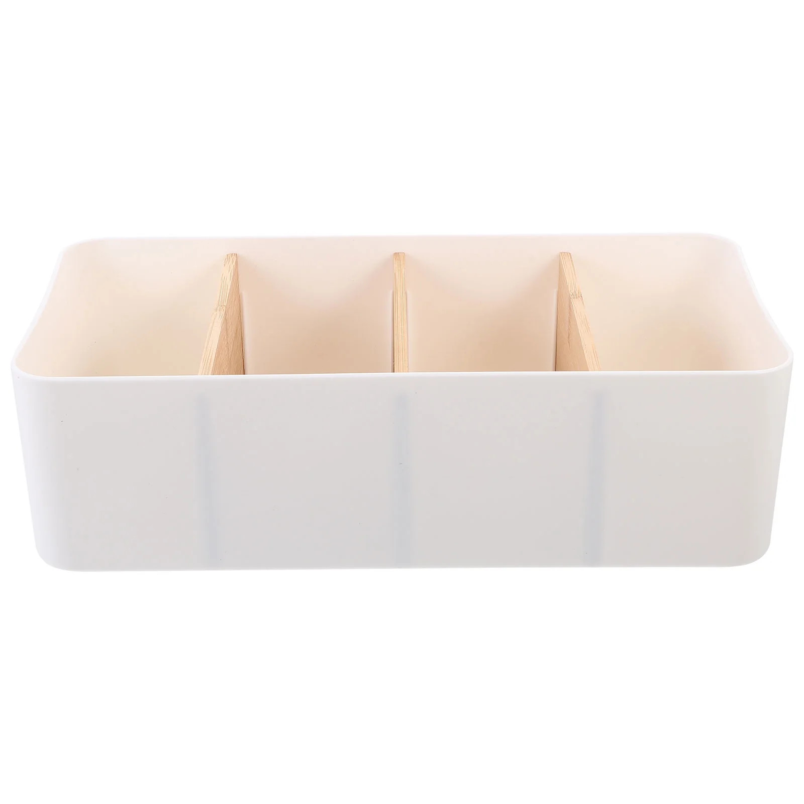 OULII Multi Compartment Storage Box Aesthetic Desk Organizer Beige PP Organizing for Office Use 1... | Walmart (CA)