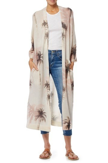 Arlo Long Palm Tree Print Kimono | Nordstrom Rack