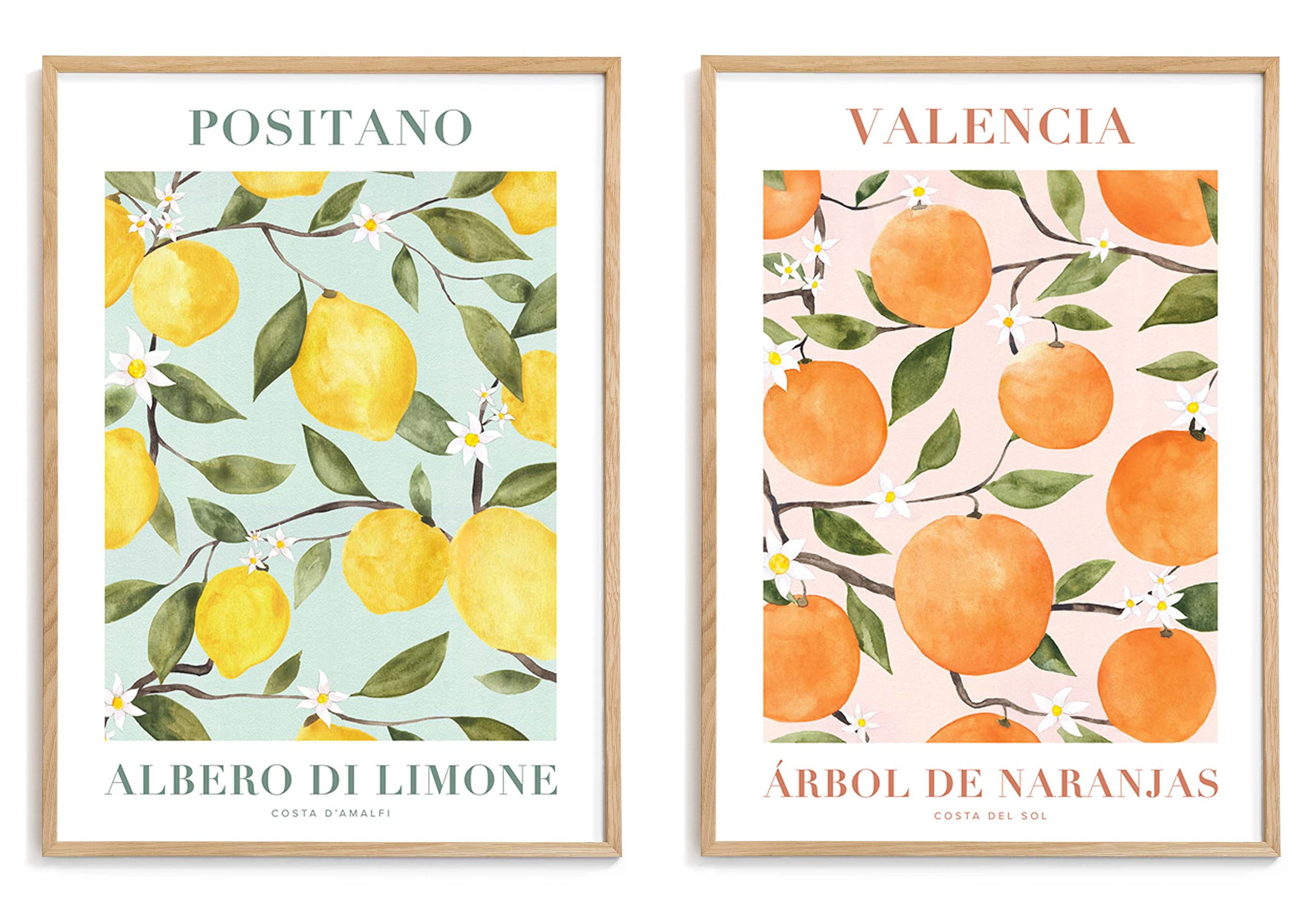 Poster Store Citrus Fruits Set 20x28 - Orange and Lemon Poster Prints for Room, FSC-Certified Wal... | Amazon (US)