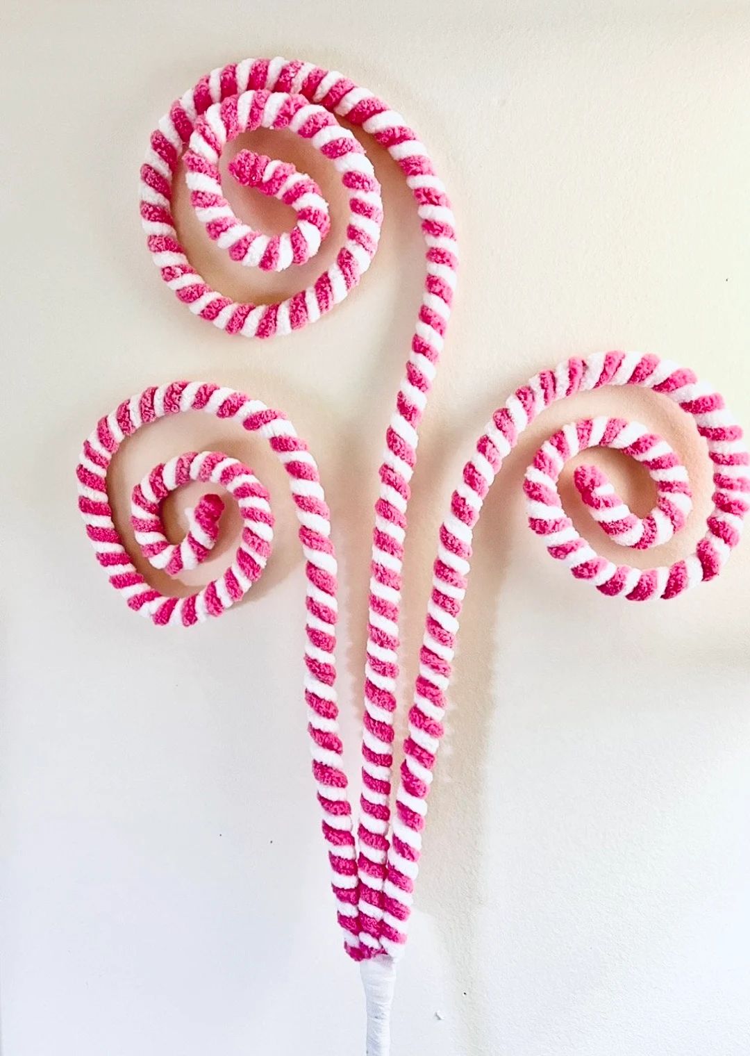 Faux Candy Pink & White Swirl Pick Candy Land Tree Topper Tree - Etsy | Etsy (US)
