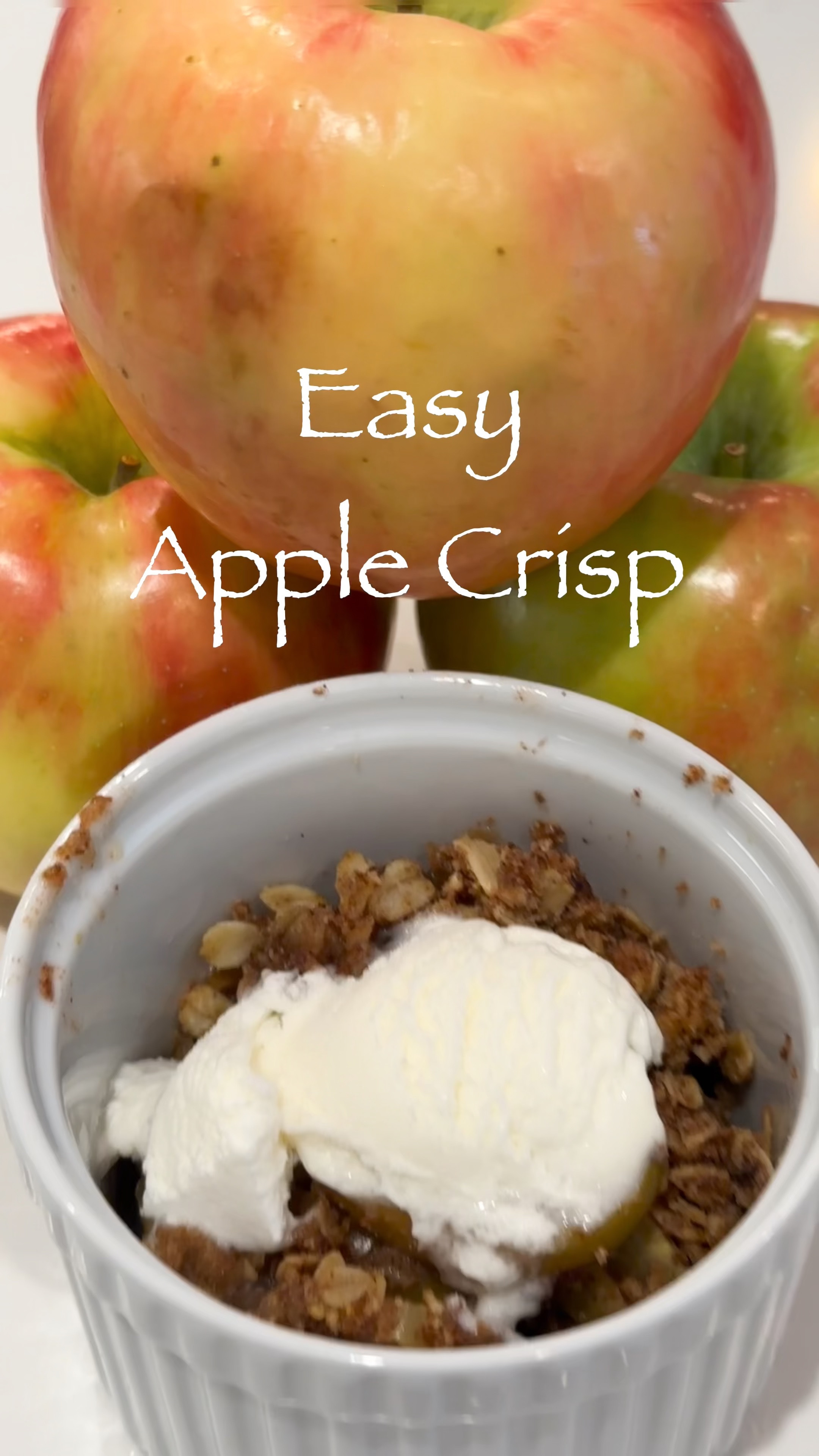 Looking for easy fall treats? Then try this apple crisp recipe, BUT FIRST FOLLOW @homewithmrshomebody 👈🏽. 

This Apple Crisp is delicious, simple and healthier than your average fall dessert. Recipe below: 

Ingredients: 
Apple Base: 
🍎 4-5 Large Honey Crisp Apples 
🍎 1/3 Cup brown monk fruit sweetener 
🍎 2 tsp cinnamon 
🍎 1/4 tsp nutmeg 
🍎 2 tbsp whole wheat flour
🍎 1 tsp vanilla extract  

Topping: 
🍎 1/2 cup old fashioned oats 
🍎1/3 cup brown monk fruit sweetener  
🍎 1/3 cup whole wheat flour 
🍎 1/2 cup melted butter 
🍎1/2 cup chopped walnuts 
🍎 1 tsp cinnamon  
🍎 1/4 tsp salt 

Instructions: 
- Preheat the oven to 350°F, and coat baking dish with nonstick cooking spray
- To prepare the topping combine the oats, flour, cinnamon, nutmeg walnuts, melted butter, and sweetener . Stir until crumble forms. 
- To prepare the filling, toss the apples with the flour, cinnamon, sweetener, nutmeg and vanilla extract in a large bowl until completely coated.
- Transfer apples to baking dish and evenly distribute in pan.
- Sprinkle evenly with the topping. 
- Bake at 350°F for 45 minutes or until the apples are fork tender. 
- serve warm with carb smart vanilla ice cream 

Shop my cookware now. 🫶🏽

#LTKSeasonal #LTKhome #LTKfamily