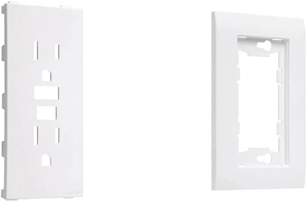 TayMac Allure Nonmetallic Wallplate Bundle with GFCI Insert and 1-Gang Wallplate Frame, White | Amazon (US)