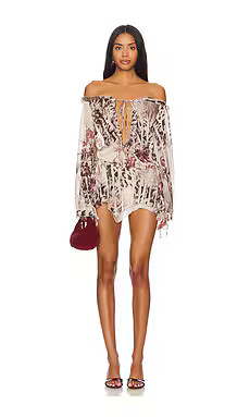 Jaded London Bardot Hanky Hem Dress in Leopard from Revolve.com | Revolve Clothing (Global)