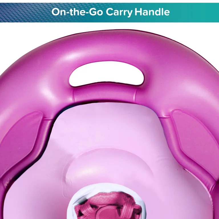 Aqua SwimSchool 2-in-1 Pool Cruiser Baby Float for Infants, 3-18 Months, 12-24 lbs, Pink | Walmart (US)