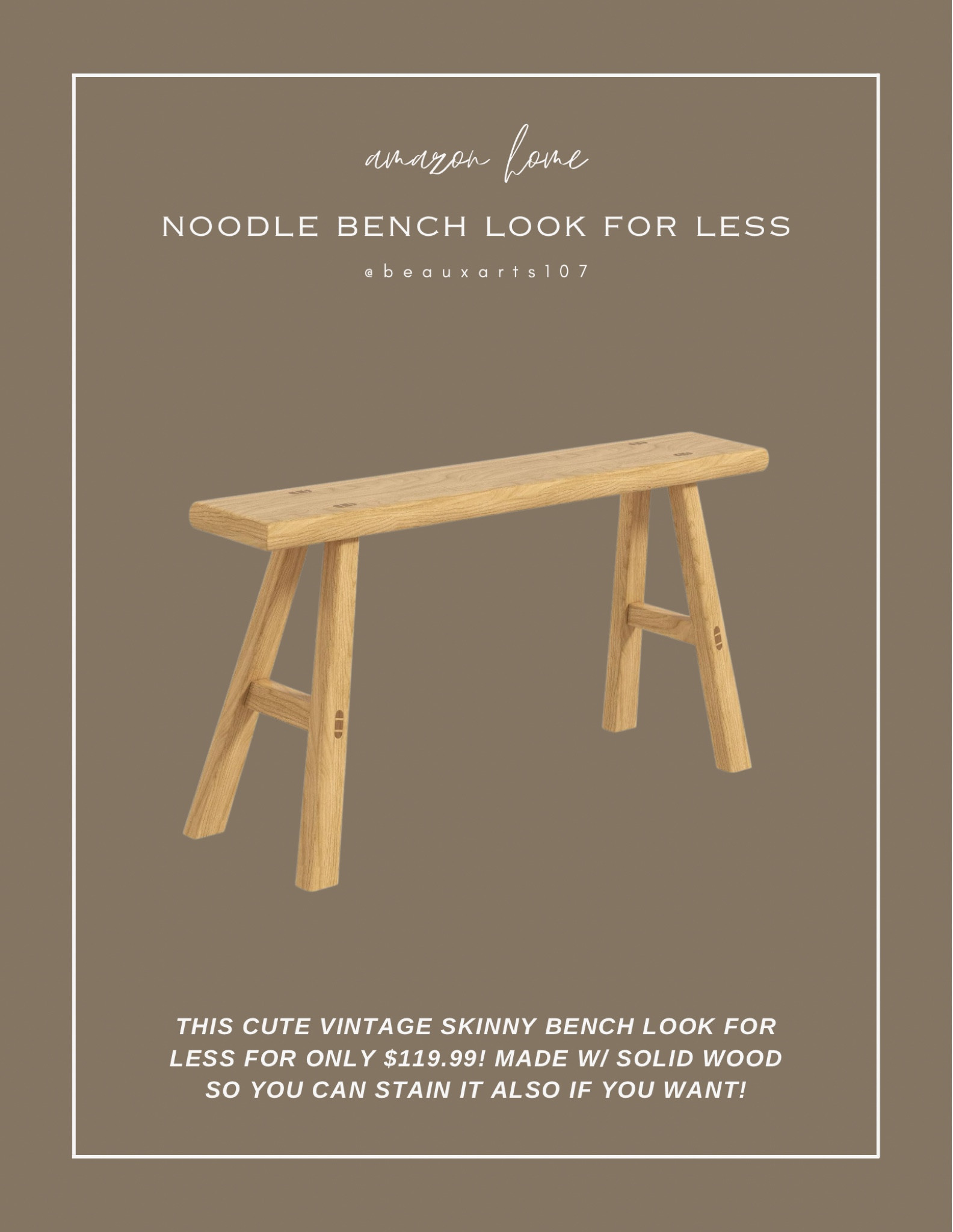 Save on this vintage noodle bench dup3 for only $119.99!

#LTKStyleTip #LTKSaleAlert #LTKHome