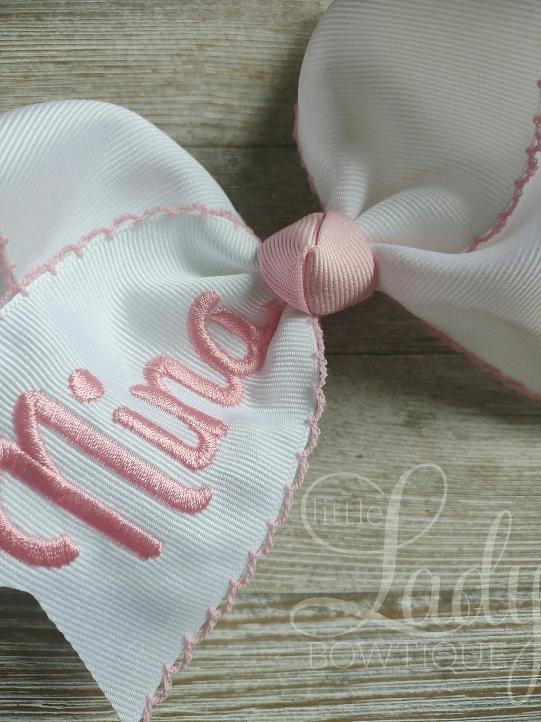 Monogrammed Hair Bow- Monogrammed Bow-hair Bow With Name- Baby Bow-embroidered Hair Bow- Custom H... | Etsy (US)