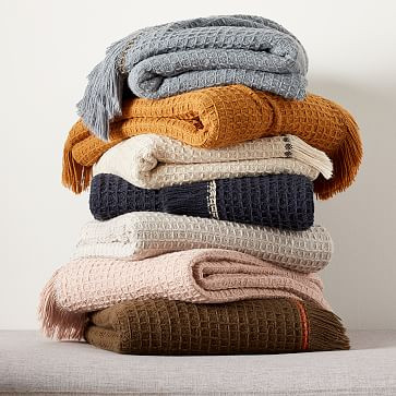 Cotton Waffle Throw | West Elm (US)