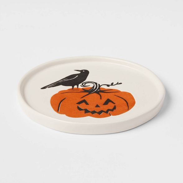 6&#34; Stoneware Pumpkin Appetizer Plate - Threshold&#8482; | Target