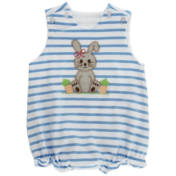 Bashful Bunny - Girls Knit Infant Bubble | The Bailey Boys