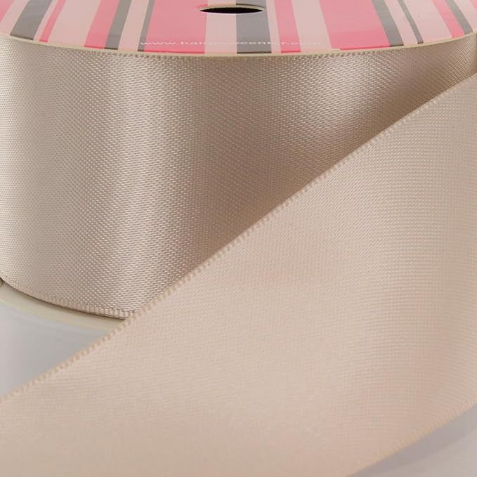 7/8" Taupe Double Face Satin Ribbon 100 Yards | Amazon (US)