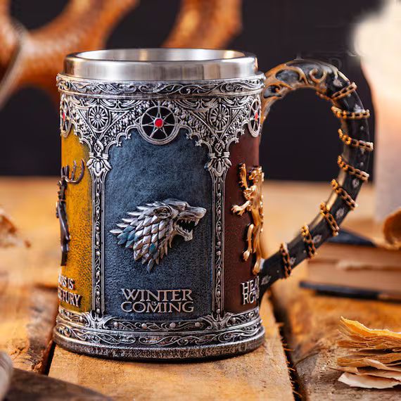 Designer Beer Mug The Stark House Game of Thrones Drinking Cup 304 Stainless Steel Handmade Mug C... | Etsy (US)