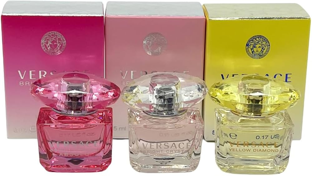 Versace 3-piece Miniatures Fragrance Collection - Bright Crystal Absolu, Bright Crystal, Yellow D... | Amazon (US)