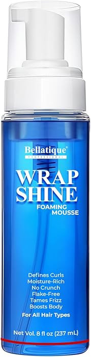 Wrap Shine Foaming Mousse. Moisture-Rich Curl Defining Formula, Flake-Free Frizz Control, For All... | Amazon (US)