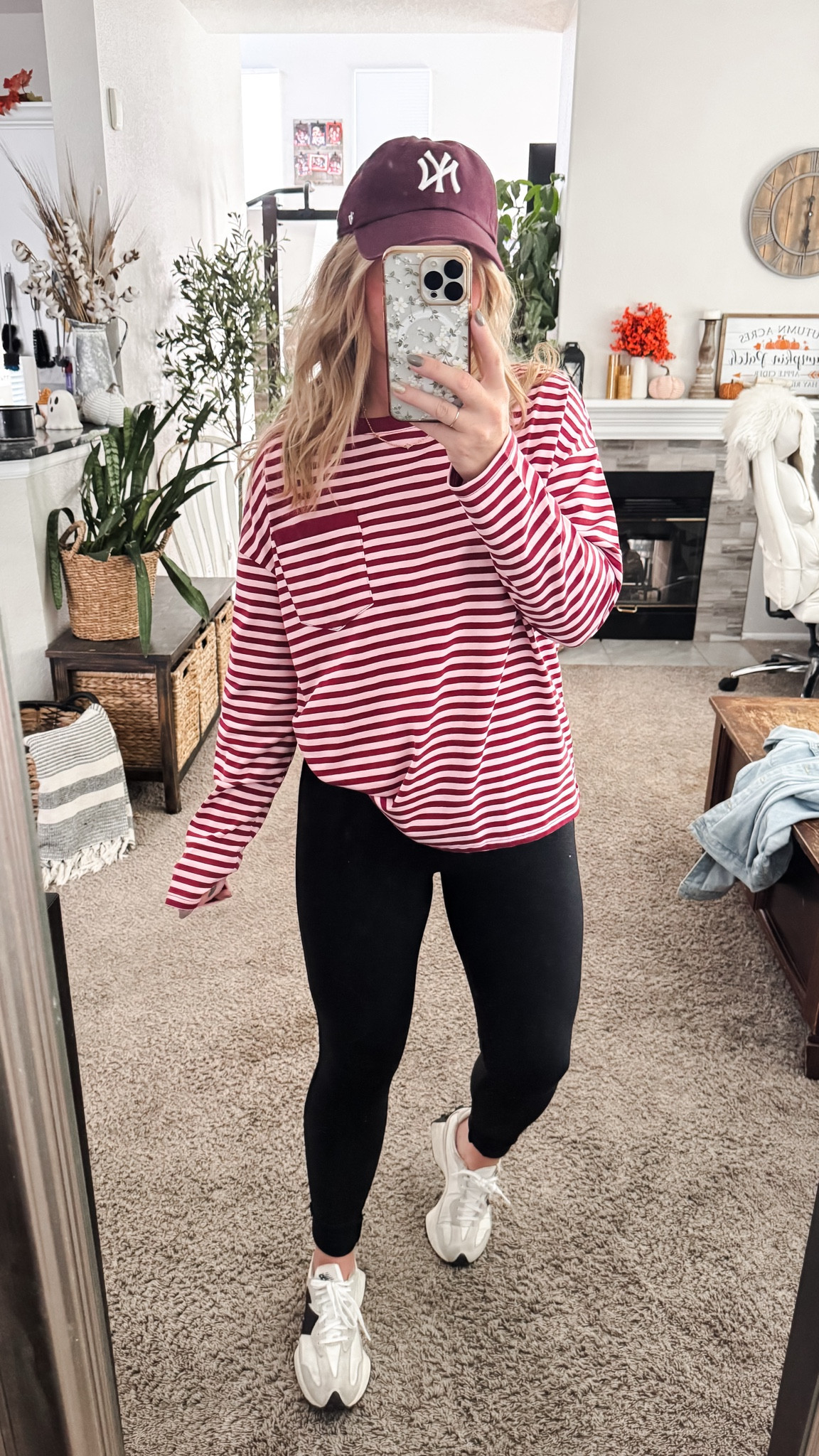 Oversized striped long sleeve tee, wearing a medium for reference. Paired with my fave every day leggings, baseball hat, and new balance sneakers 




Amazon outfits, fall outfit inspo, outfit ideas, casual outfits amazon, amazon outfits every day, outfit ideas 2026, fall outfits, fall outfits Amazon, midsize fall outfit inspo, petite outfits for fall, Amazon fall fashion, casual fall style, trending fall fashion, September outfit ideas, autumn outfits

#LTKootd #LTKSaleAlert #LTKPetite