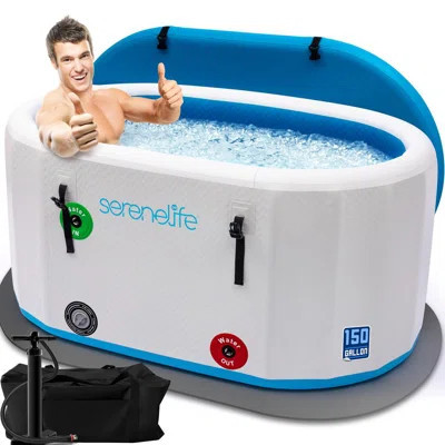 Inflatable Insulated Cold Plunge Tub - Ice Bath Tub with Lid, Cold Plunge Therapy Recovery Pod for Athletes, Oversized and Spacious Design, For One Pe | Wayfair North America