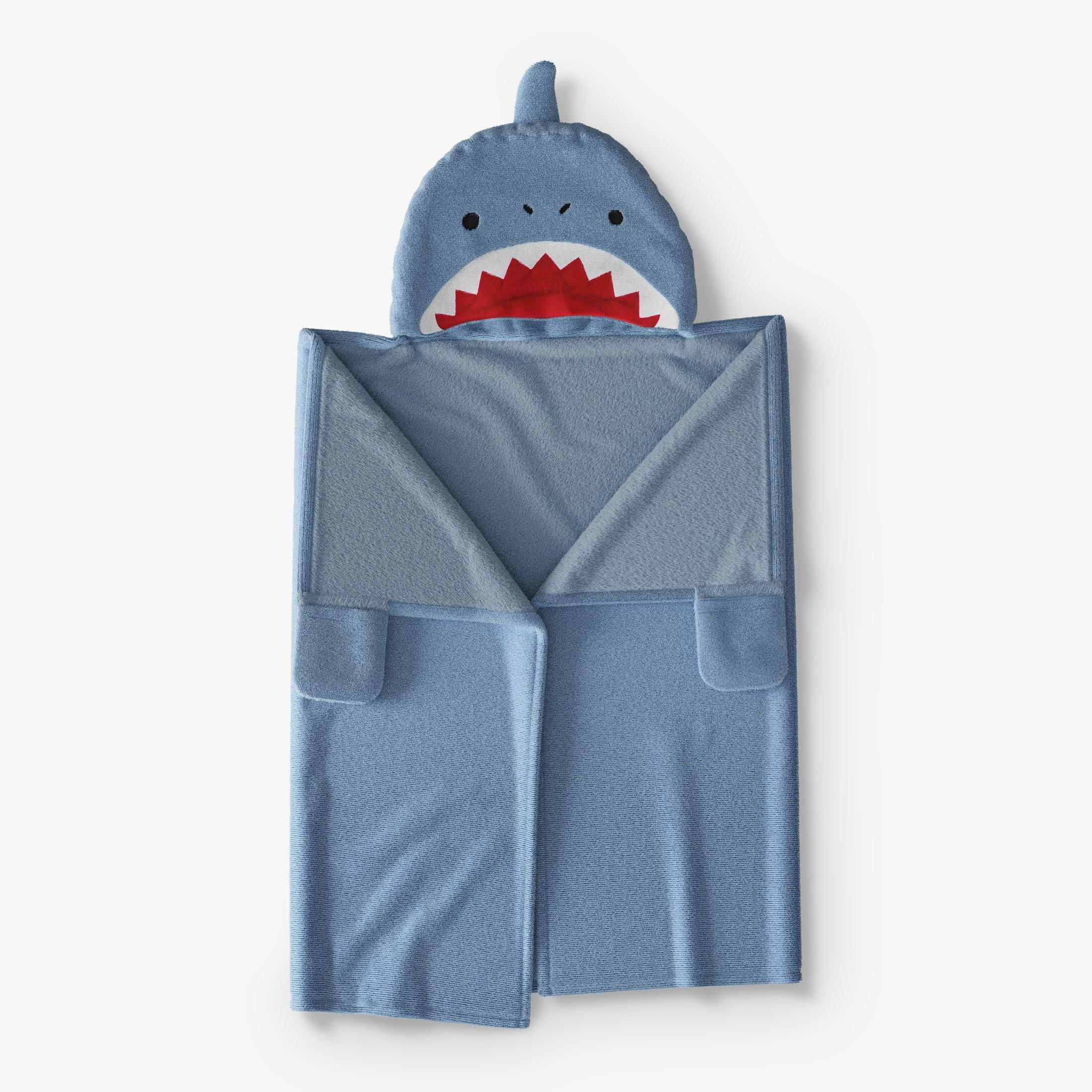 Mainstays Kids Cozy Plush Hooded Throw, Shark, 50" x 40" - Walmart.com | Walmart (US)
