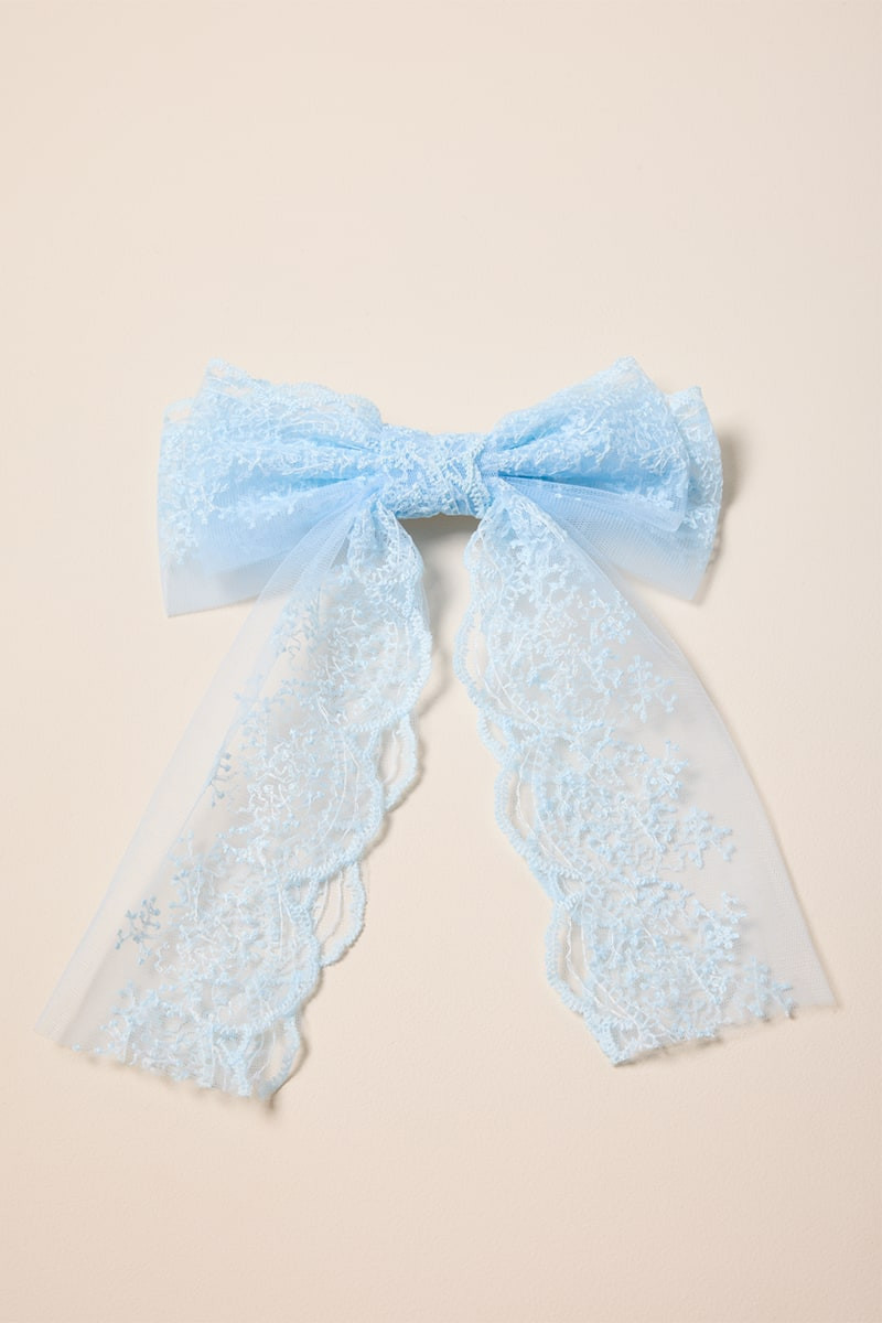 Lena Lace Hair Bow Barrette | Francesca's