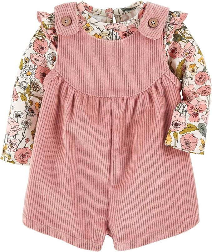 Mud Pie Baby Girls' Corduroy Floral Bubble Set | Amazon (US)