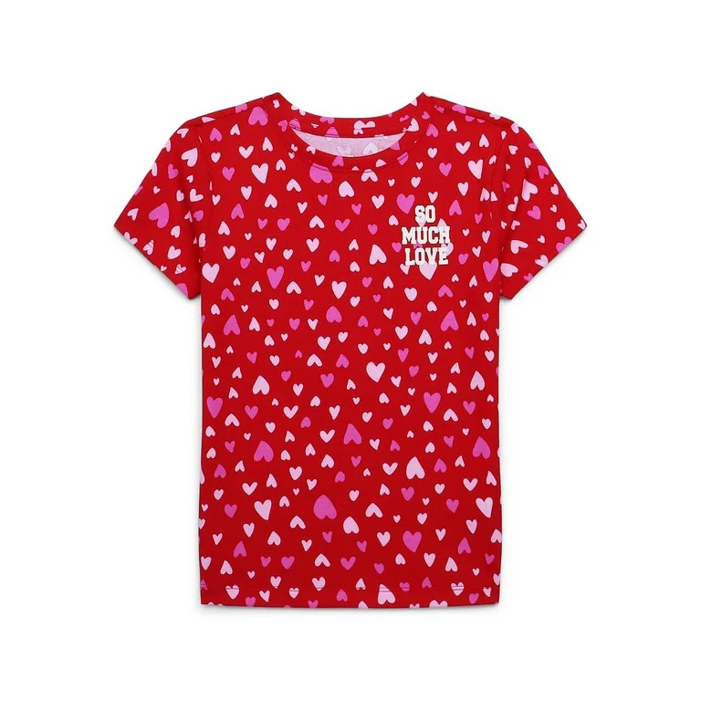 Valentine's Day Girls Graphic Tee from Way to Celebrate, Sizes 4-18 | Walmart (US)