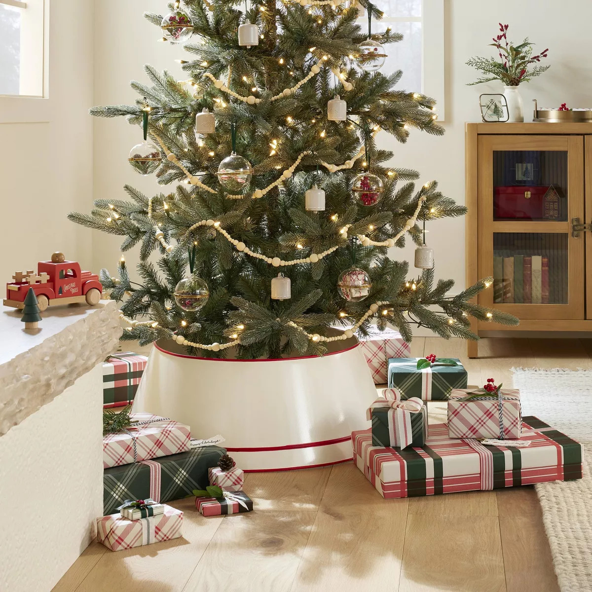 12' Decorative Wooden Bead Christmas Tree Garland - Hearth & Hand™ with Magnolia | Target