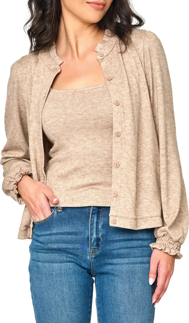 Ruffle Accent Cardigan | Nordstrom