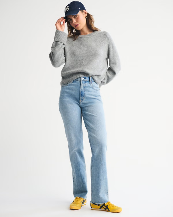 Women's Ultra High Rise 90s Straight Jean | Women's Bottoms | Abercrombie.com | Abercrombie & Fitch (US)