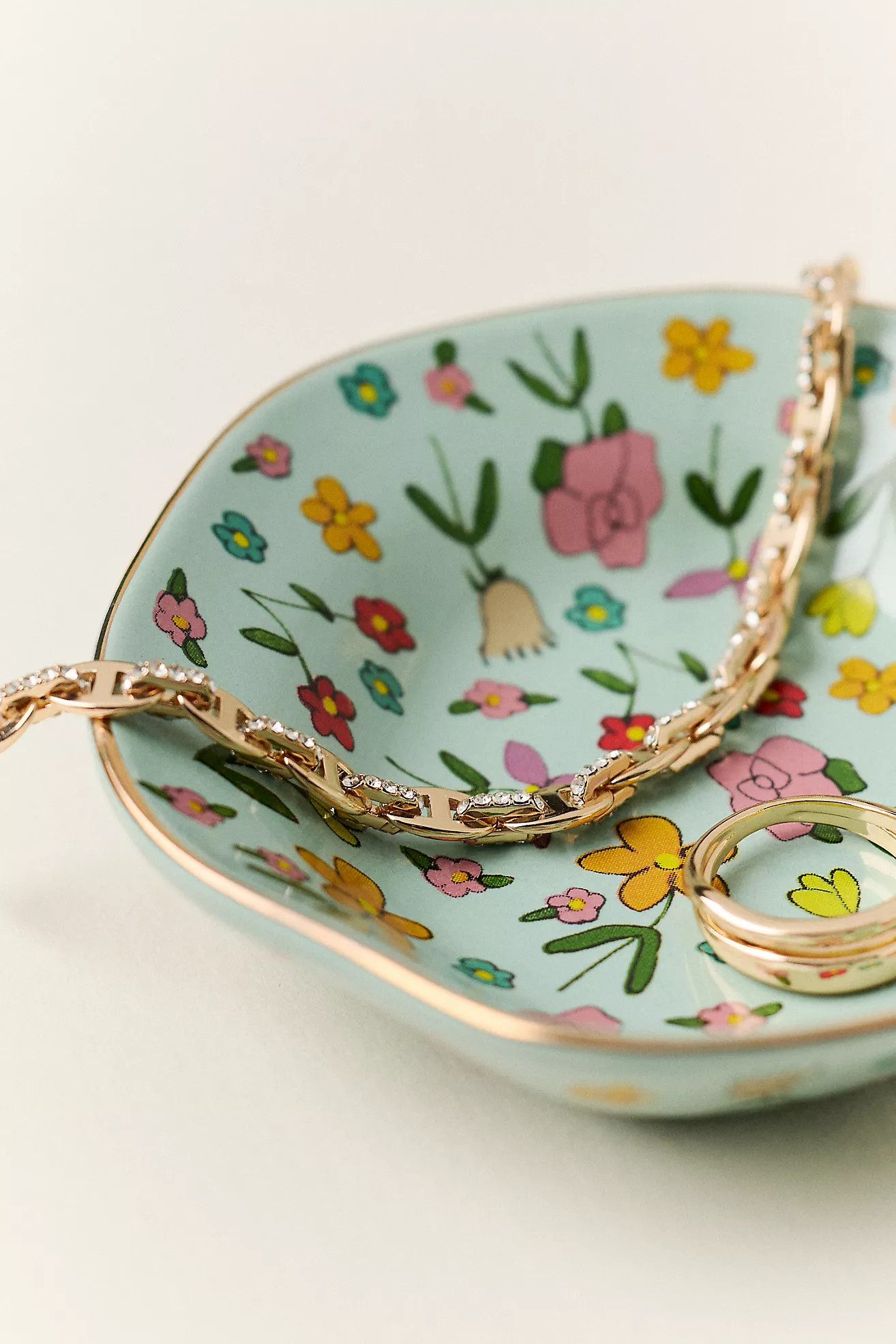 The Mud Fairy Floral Trinket Dish | Anthropologie (US)