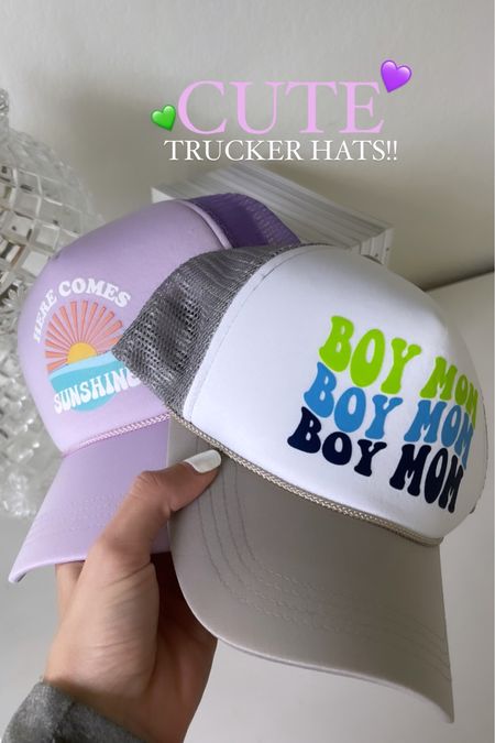 Cute trucker hats for summer, boy, Mom, Mom style, summer outfit 💚💚💚 

#LTKGiftGuide #LTKSeasonal #LTKstyletip