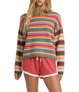 Billabong Red Rocks Striped Knit Sweater -  M | Dillard's