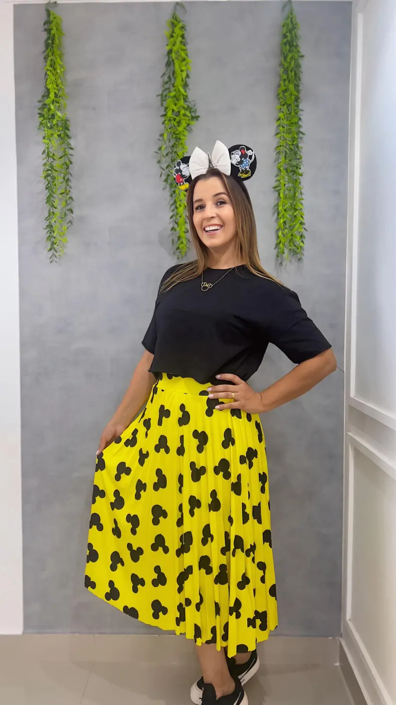 Disney Mickey inspired pleated skirt | Etsy (Global)