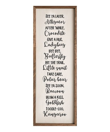 Brown & Cream 'See Ya Later Alligator' Framed Wall Sign | Zulily