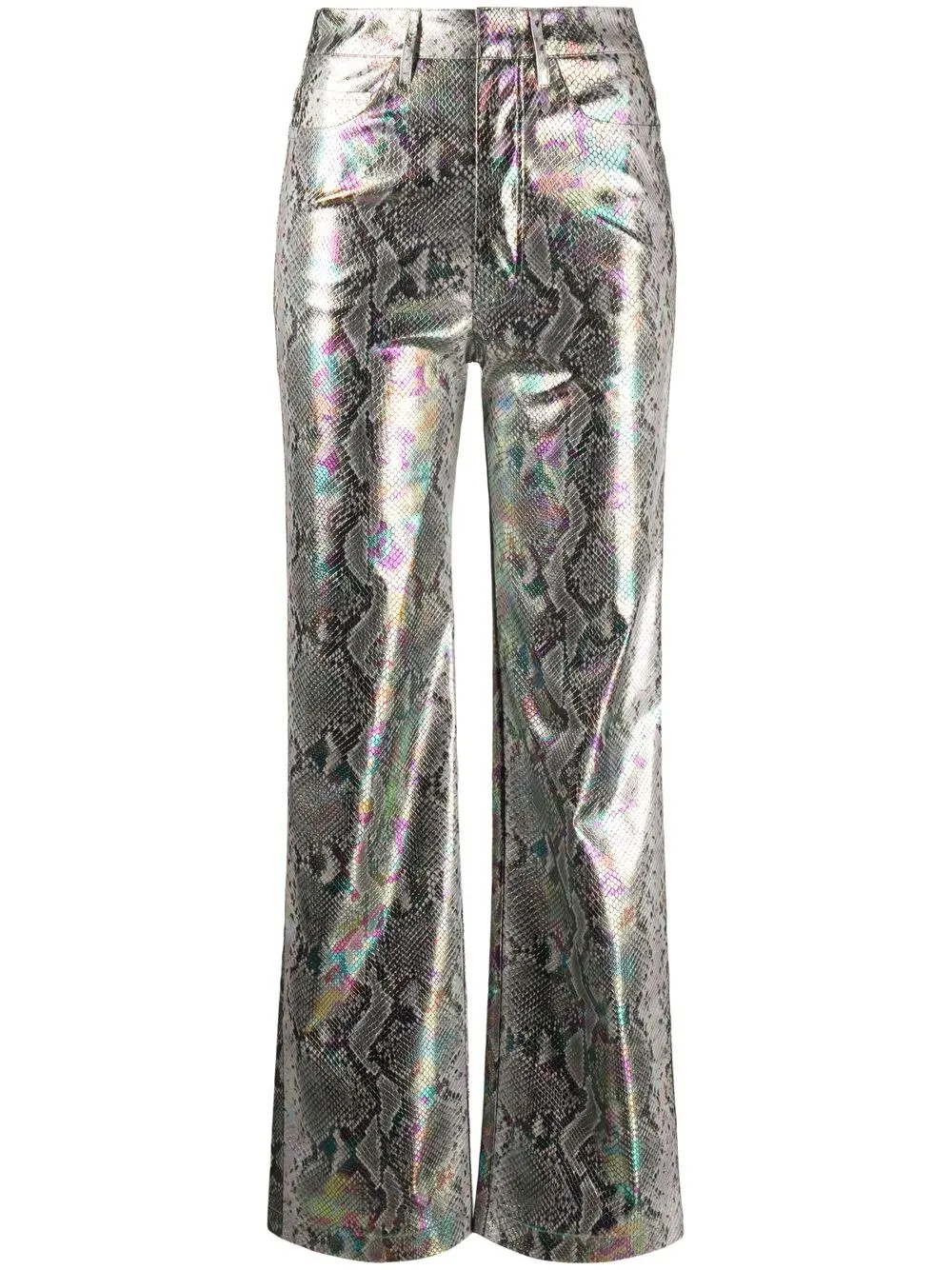 holographic snakeskin-print trousers | Farfetch Global