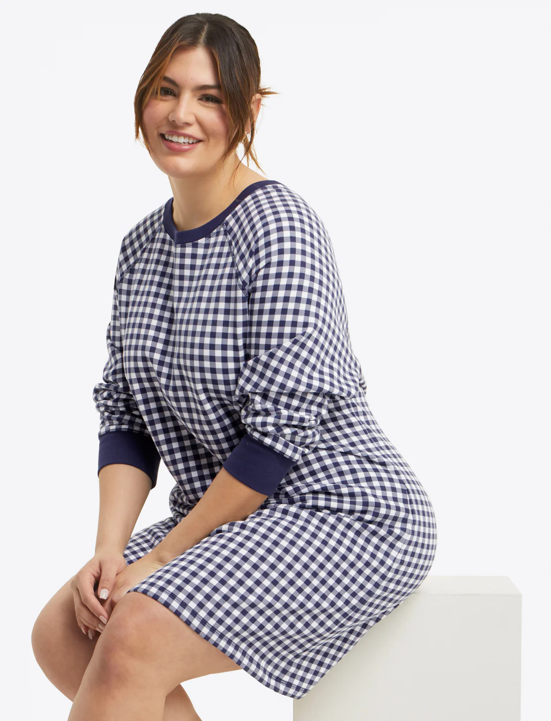 Natalie Sweatshirt Dress in Gingham | Draper James (US)