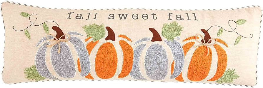 Mud Pie Sweet Fall Pillow, 11" x 35", Orange | Amazon (US)