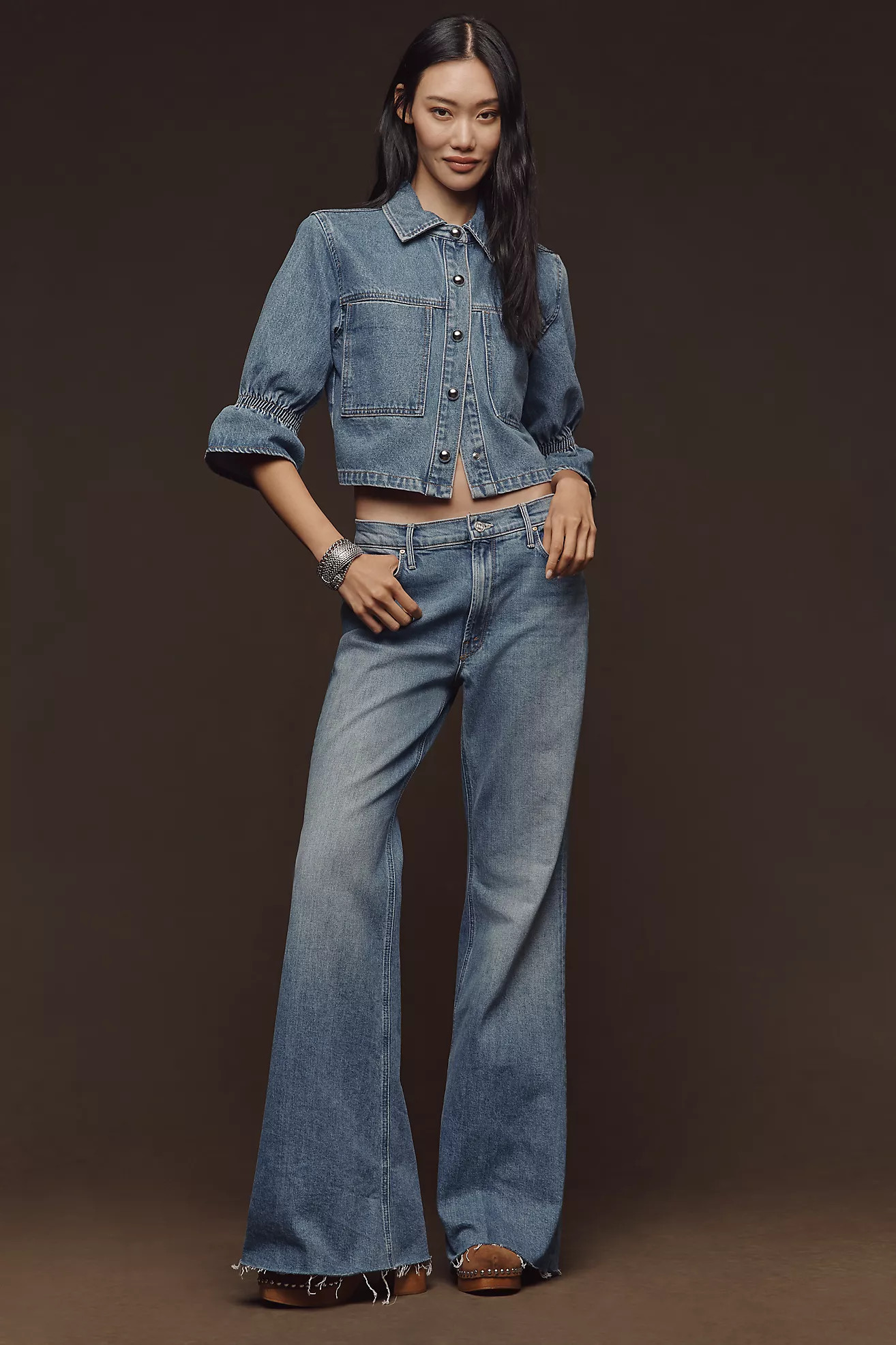 MOTHER The Doozy Fray High-Rise Bootleg Jeans | Anthropologie (US)