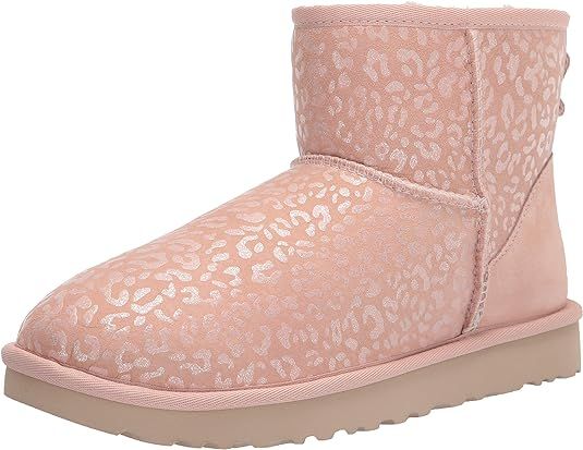 UGG Women's Classic Mini Snow Leopard Ankle Boot | Amazon (US)